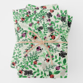 Zomer - Lady Bugs, Vlinders en Bladeren Inpakpapier Vel (In situ)