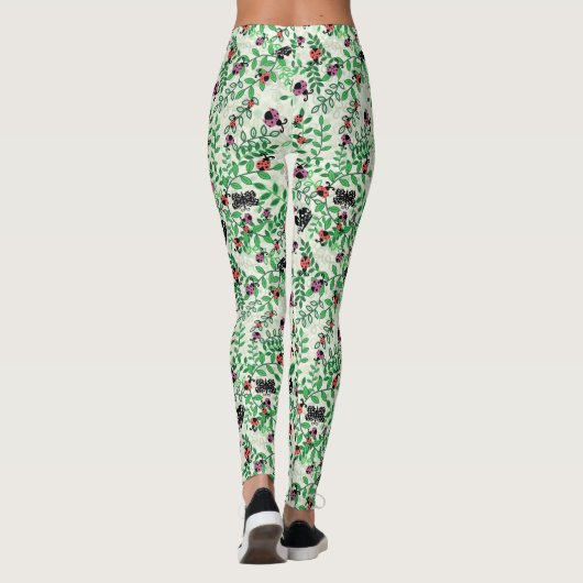 Zomer - Lady Bugs, Vlinders en Bladeren Leggings (Achterkant)