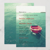 Zomer Lakeside Bestemming Bruiloft Aangepaste Uitn Kaart (Voorkant / Achterkant)