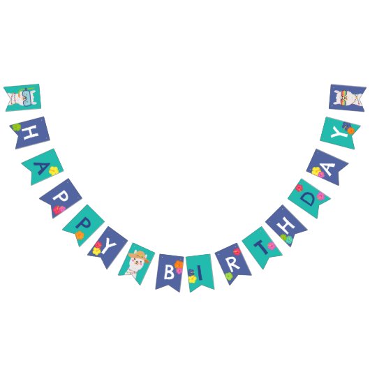 Zomer lama zwembad partij bunting banner (Alle)