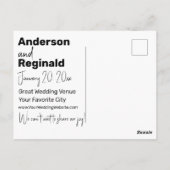 Zomer Landelijke Informele Gele Perzik Bruiloft Briefkaart (Achterkant)