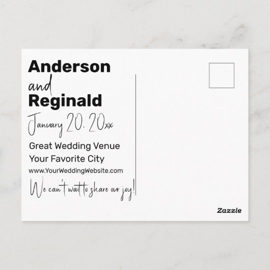 Zomer Landelijke Informele Gele Perzik Bruiloft Briefkaart (Achterkant)