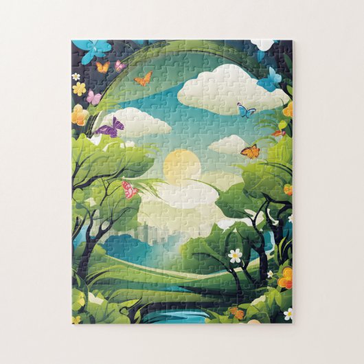 Zomer Landschap puzzels (Verticaal)