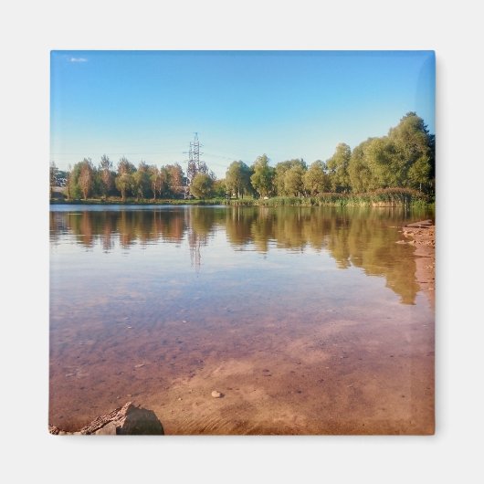 Zomer Landschapspleinmagneet Magneet (Voorkant)
