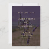 Zomer Lavendel Bloemige Elegante Boho Bruiloft Save The Date (Voorkant)