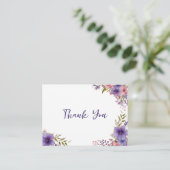 Zomer lavendel roze bloemige lijst Dank u Informatiekaartje (Staand voorkant)
