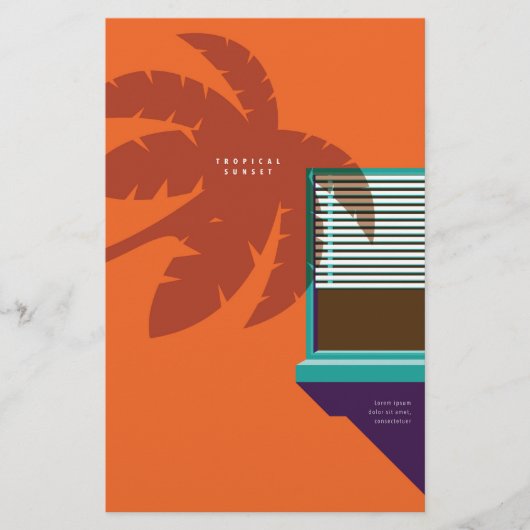Zomer lay-out poster briefpapier (Voorkant)