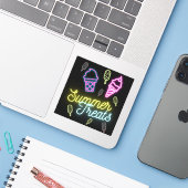 Zomer Lekkernijen Neon Ijslolly Sticker (Laptop met iPhone)