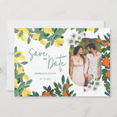 Zomer Lemon Italië Huwelijk Save The Date (Voorkant)