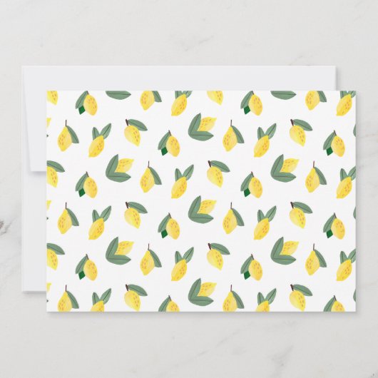 Zomer Lemon Italië Huwelijk Save The Date (Achterkant)