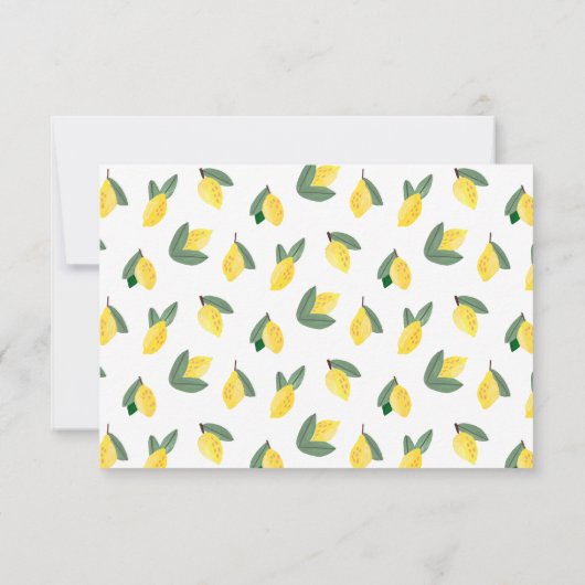 Zomer Lemon Italië Zonsondergang Huwelijk RSVP Kaartje (Achterkant)