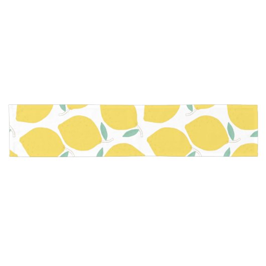 Zomer Lemon-Patterned Custom Achtergrond Kleur Korte Tafelloper (Horizontaal)