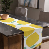 Zomer Lemon-Patterned Custom Achtergrond Kleur Korte Tafelloper