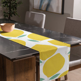 Zomer Lemon-Patterned Custom Achtergrond Kleur Korte Tafelloper