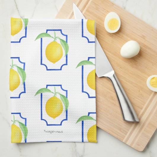 Zomer Lemon Tea Handdoek Keuken Handdoek (Quarter Fold)