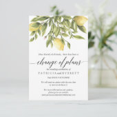 Zomer Lemons en Foliage Wedding Verandering van pl Kaart (Staand voorkant)