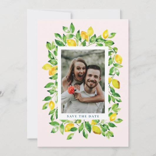 Zomer Lemons en Loof Foto Save The Date (Voorkant)