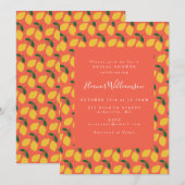 Zomer  Lemons in Oranje Vrijgezellenfeest Kaart (Voorkant / Achterkant)