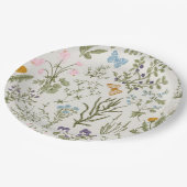 Zomer Lente Bloemen Wildbloemen en Kruid Papieren Bordje (Gekanteld)