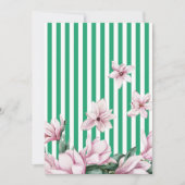 Zomer, lente, groene streep magnolia print kaart (Voorkant)