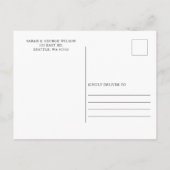 Zomer lente Ivoor Bloemen Groen Save the Date Aankondigingskaart (Achterkant)