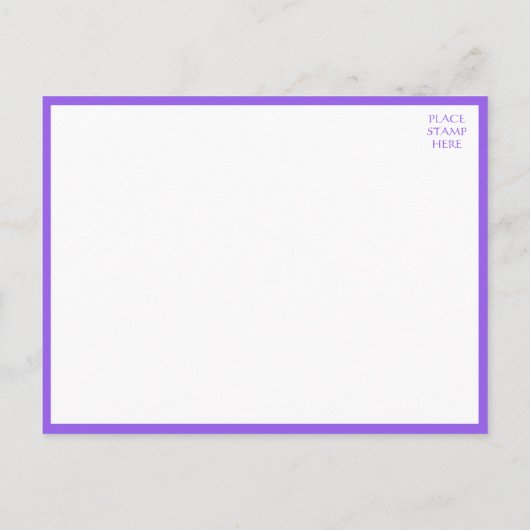 Zomer Lente Roze Paarse Bloemen Vrijgezellenfeest Uitnodiging Briefkaart (Achterkant)