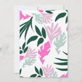Zomer Lente Tropisch Monstera Blad Bruiloft Kaart (Achterkant)