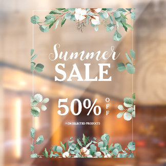 Zomer Lentebest Sale Aangepaste tekst deur Raamsticker