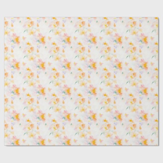 Zomer Lentebloemen Elegant Bloemengeschenk Cadeaupapier (Vlak)