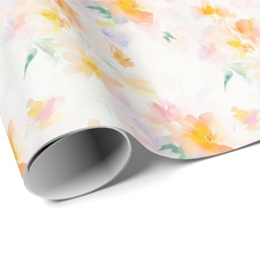 Zomer Lentebloemen Elegant Bloemengeschenk Cadeaupapier (Rol Hoek)