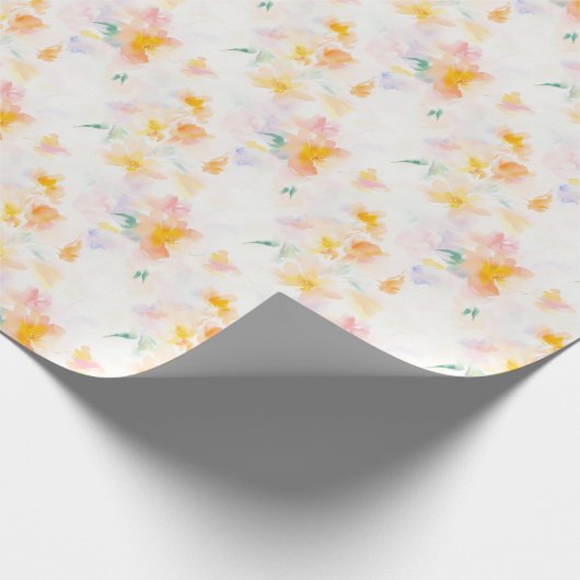 Zomer Lentebloemen Elegante Bloemengeschenken Cadeaupapier (Hoek)