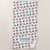 Zomer Leraar Waardering Beachen Niet Leren Strandlaken (Voorkant)