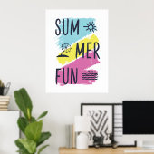 Zomer leuk design. poster (Thuiskantoor)
