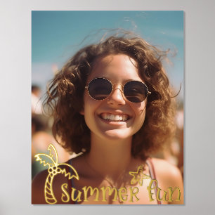 Zomer Leuk Typografie familiefoto Folie Afdrukken