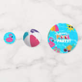 Zomer Leuk Zwembad Party Aangepaste Naam Confetti (Achterkanten)