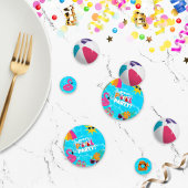 Zomer Leuk Zwembad Party Aangepaste Naam Confetti