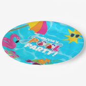 Zomer Leuk Zwembad Party Aangepaste Naam Papieren Bordje (Gekanteld)