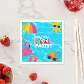 Zomer Leuk Zwembad Party Aangepaste Naam Servet (Insitu)