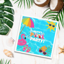 Zomer Leuk Zwembad Party Aangepaste Naam