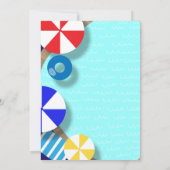 Zomer Leuk Zwembad Party Verjaardag Viering Kaart (Achterkant)