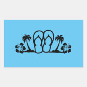 Zomer Leuke Teenslippers Palmbomen Stickers (Voorkant)