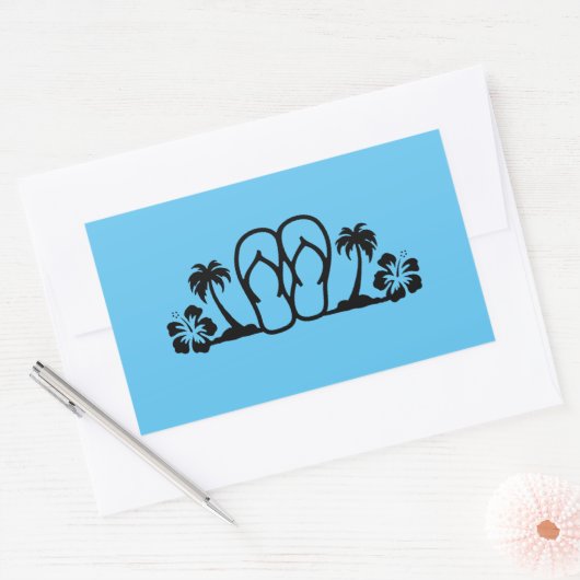 Zomer Leuke Teenslippers Palmbomen Stickers (Envelop)