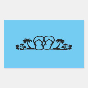 Zomer Leuke Teenslippers Palmbomen Stickers