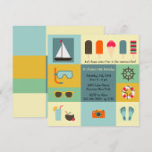 Zomer leuke uitnodiging (Voorkant / Achterkant)