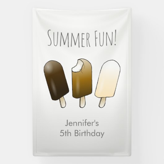 Zomer Leuke Verjaardag Spandoek (Verticaal)