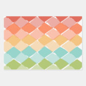 Zomer levendige kleuren diamant kinder inpakpapier vel (Voorkant 3)