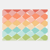 Zomer levendige kleuren diamant kinder inpakpapier vel (Voorkant)