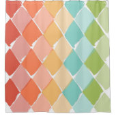 Zomer levendige kleuren patroon douchegordijn (Voorkant)