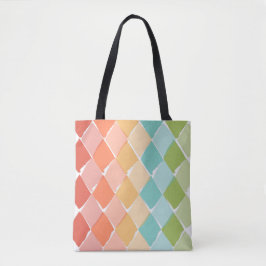 Zomer levendige kleuren patroon tote bag