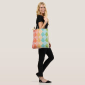 Zomer levendige kleuren patroon tote bag (Op model)